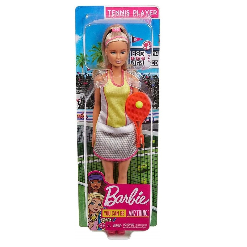 Barbie Blonde Tennis Player Doll with Chic Tennis Outfit