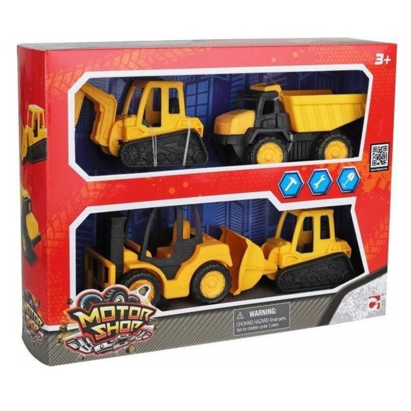 Champei Motorshop Micro Construction 4 Pack Set