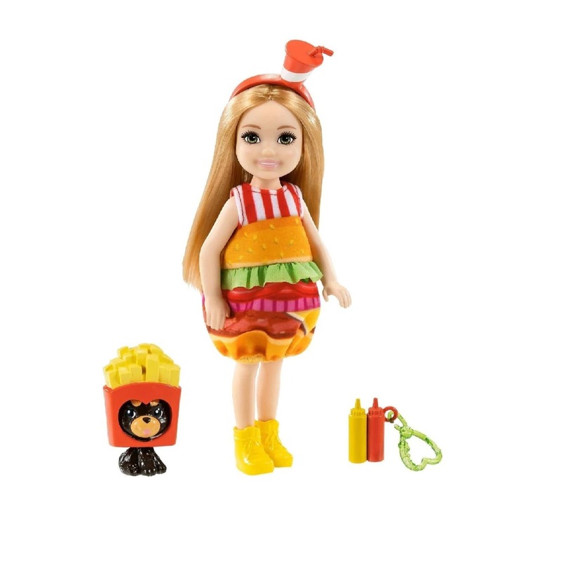 Barbie Club Chelsea Dress-Up Doll - Burger Costume