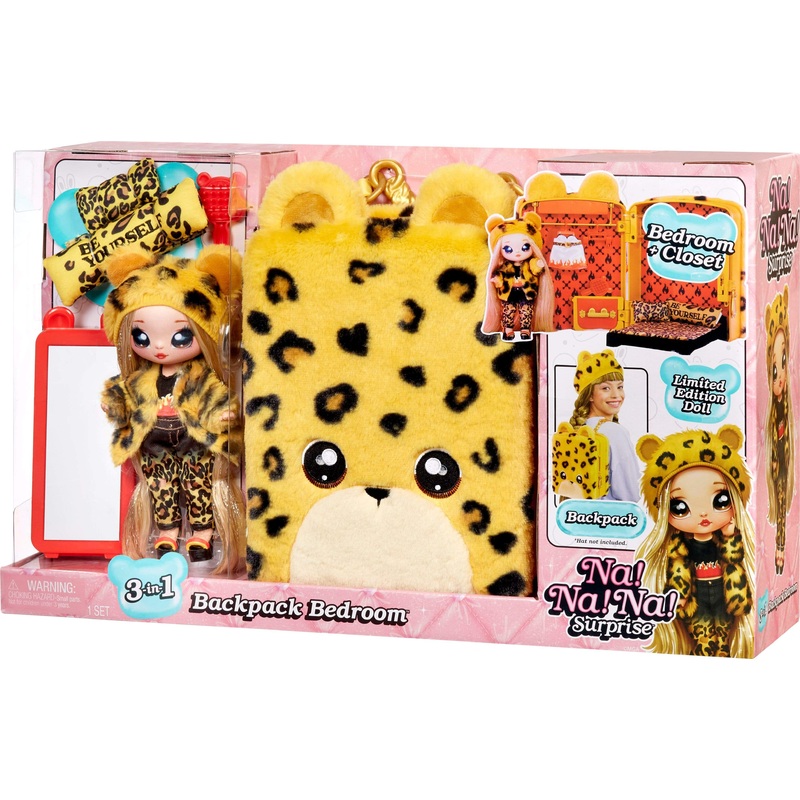 Na! Na! Na! Surprise 3-in-1 SPARKLE Backpack Bedroom-JENNEL JAGUAR
