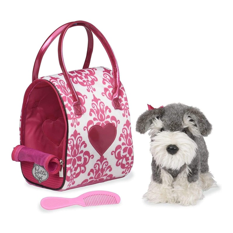 Pucci Pups Pink/W. Glam Bag & Schnauzer
