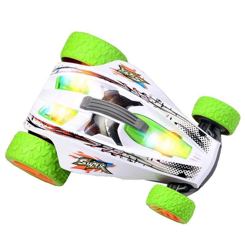 Roll Up Kids Centrifugal Stunt Car Green & White