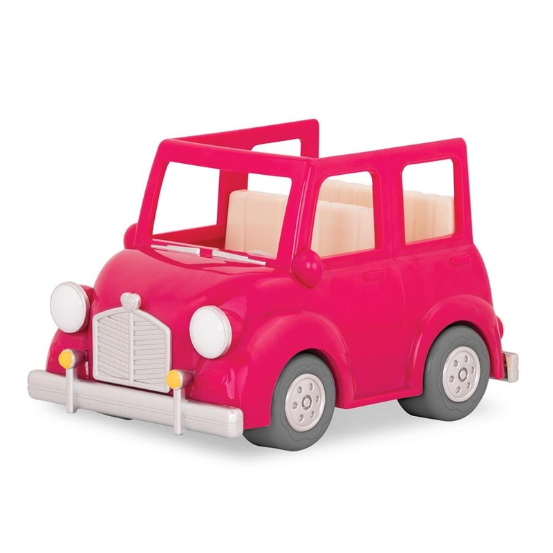 Li'L Woodzeez - Pink Car With Suitcase