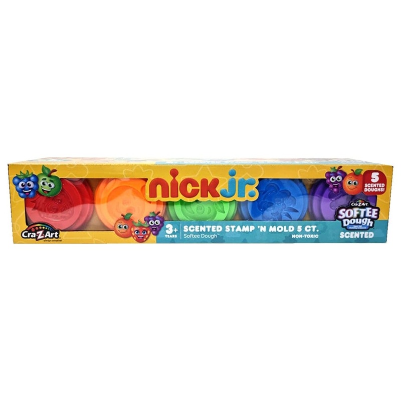 Nick Jr. Pack Of 5 Stamp N Mold Softee Dough