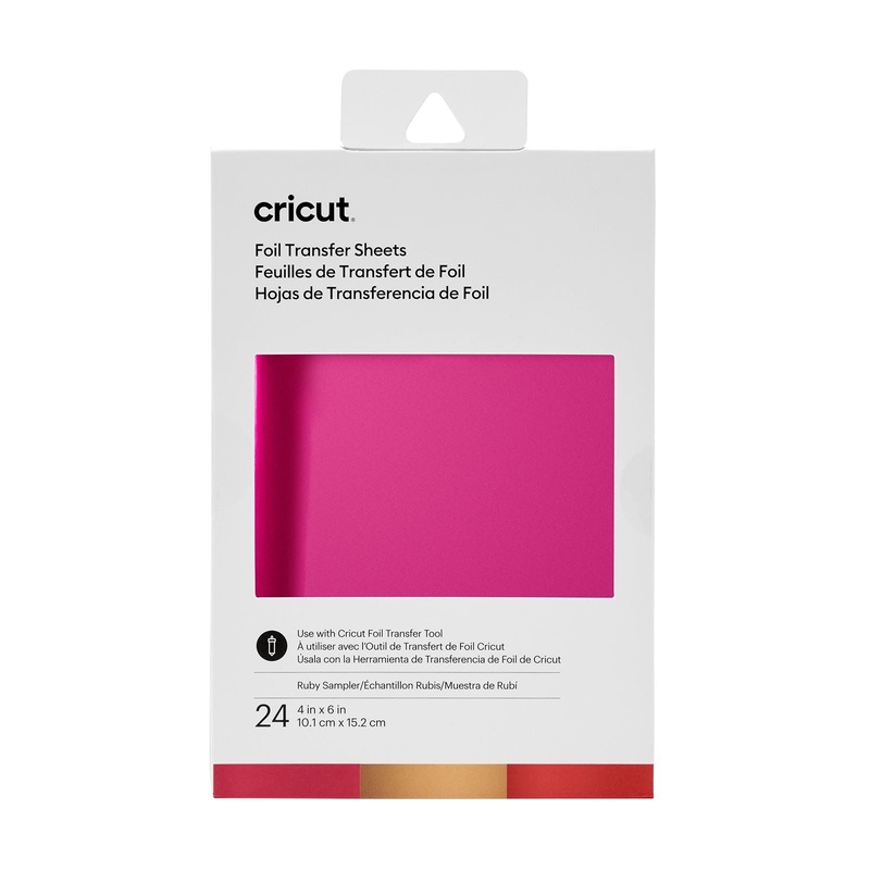 Cricut Transfer Foil Sheets Sampler 10x15cm 24 sheets (Ruby)