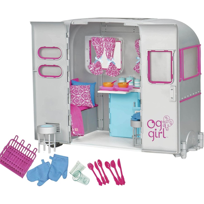Our Generation, R.V. Seeing You Camper Trailer Playset for 18-inch Dolls