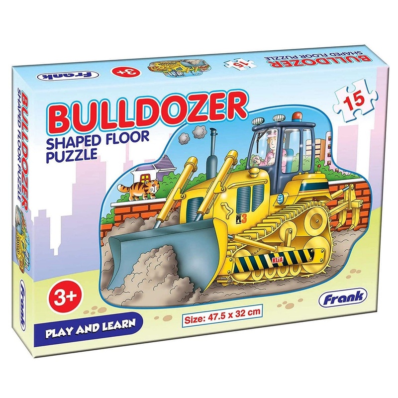 Frank Puzzle Bulldozer Shaped Floor Puzzles (15 Pcs)
