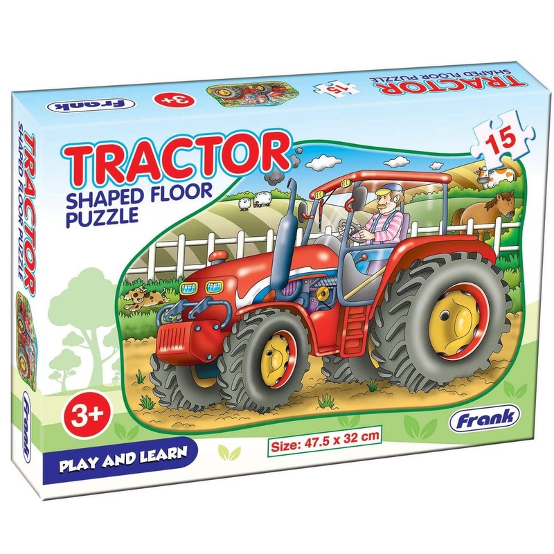 Frank Puzzle Tractor Shaped Floor Puzzles (15 Pcs)