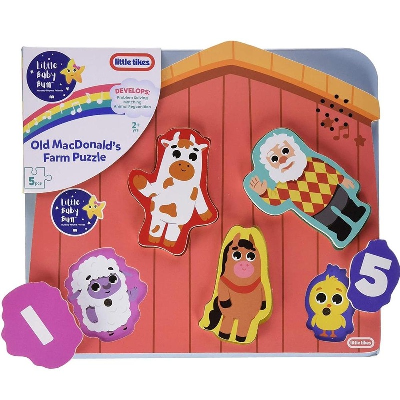 Little Tikes Little Baby Bum Musical Wooden Puzzle - Farm Pack