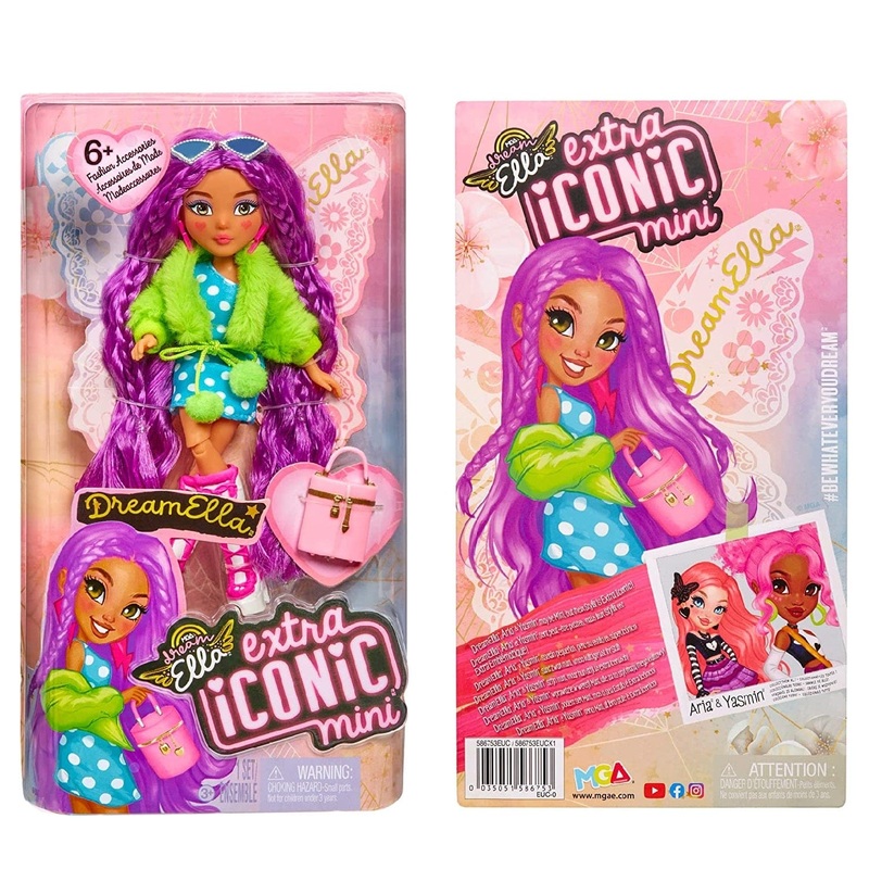 Dream Ella Extra Iconic Mini Doll - DreamElla Soft Girl Inspired Fashions with 6+ Accessories
