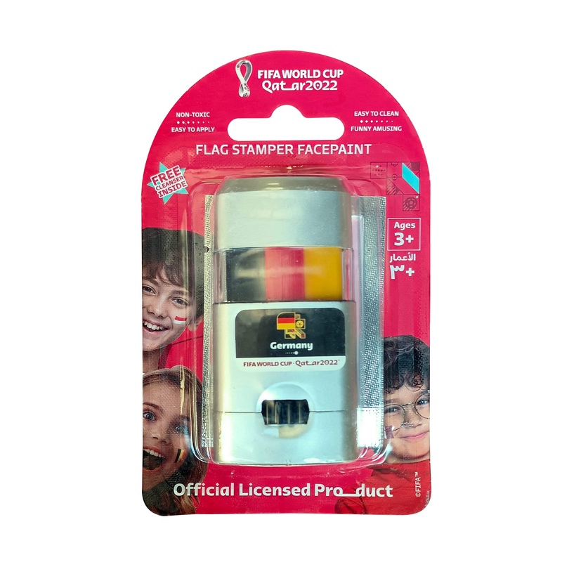 FIFA Flag Stamper Non Toxic | Flag Face paint with free removing cream - GERMANY