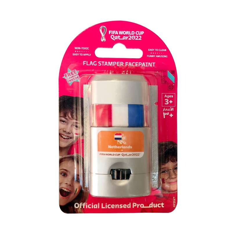 FIFA Flag Stamper Non Toxic | Flag Face paint with free removing cream - NETHERLANDS