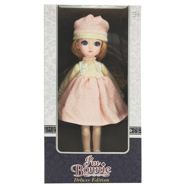 I'm Bonnie 12" Deluxe Fashion Doll, Peach & Beige Baloon Dress