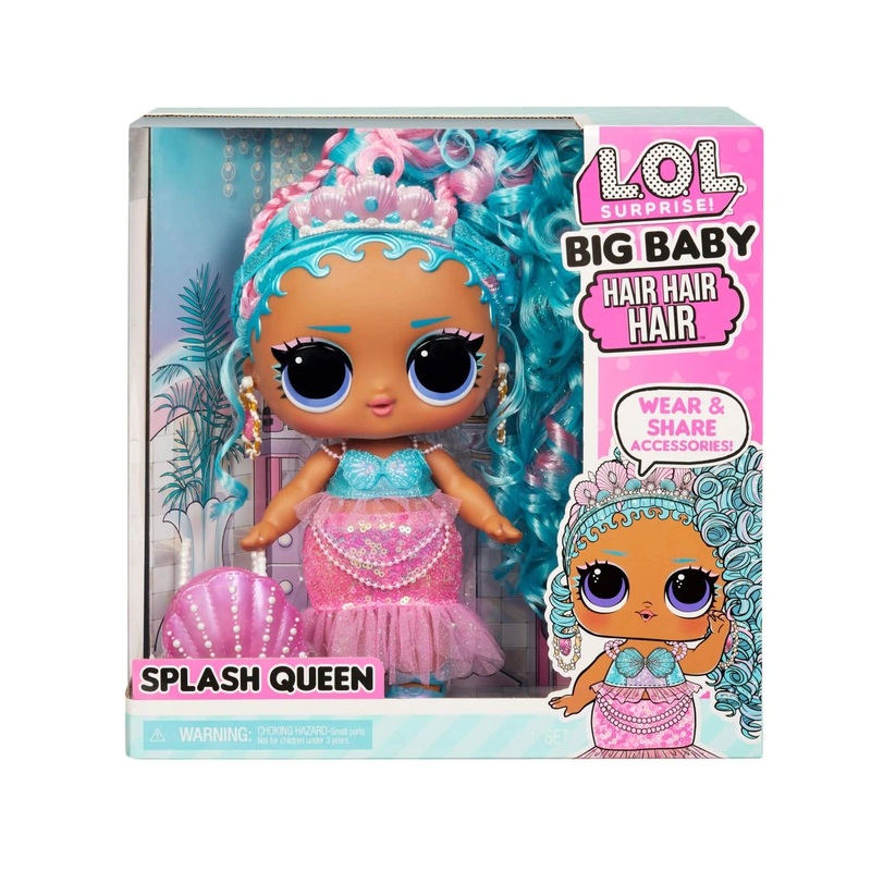 L.O.L. Surprise! Big Baby Hair Hair Hair Doll Splash Queen