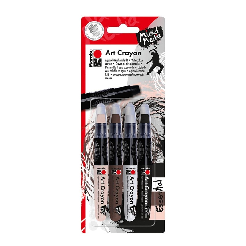 Marabu Art Crayon blister assortment of 4 Essential