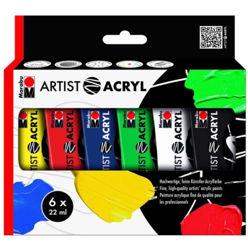 Marabu Artist Acryl Assortment Of 6