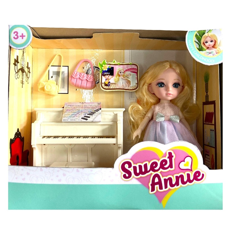 Sweet Annie 6.5" Doll Piano Playset