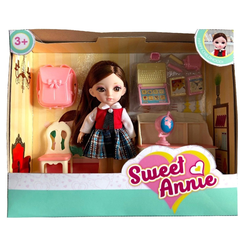 Sweet Annie 6.5" Doll Study Table Playset