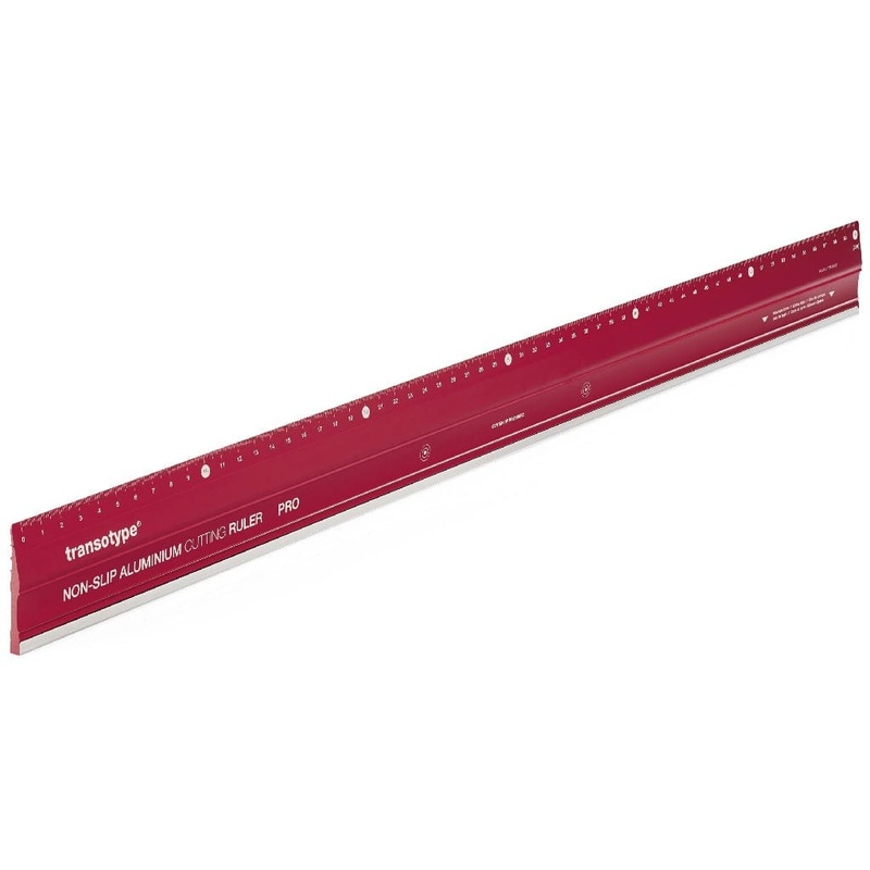 Transotype - Non Slip Aluminium Cutting Ruler Pro
