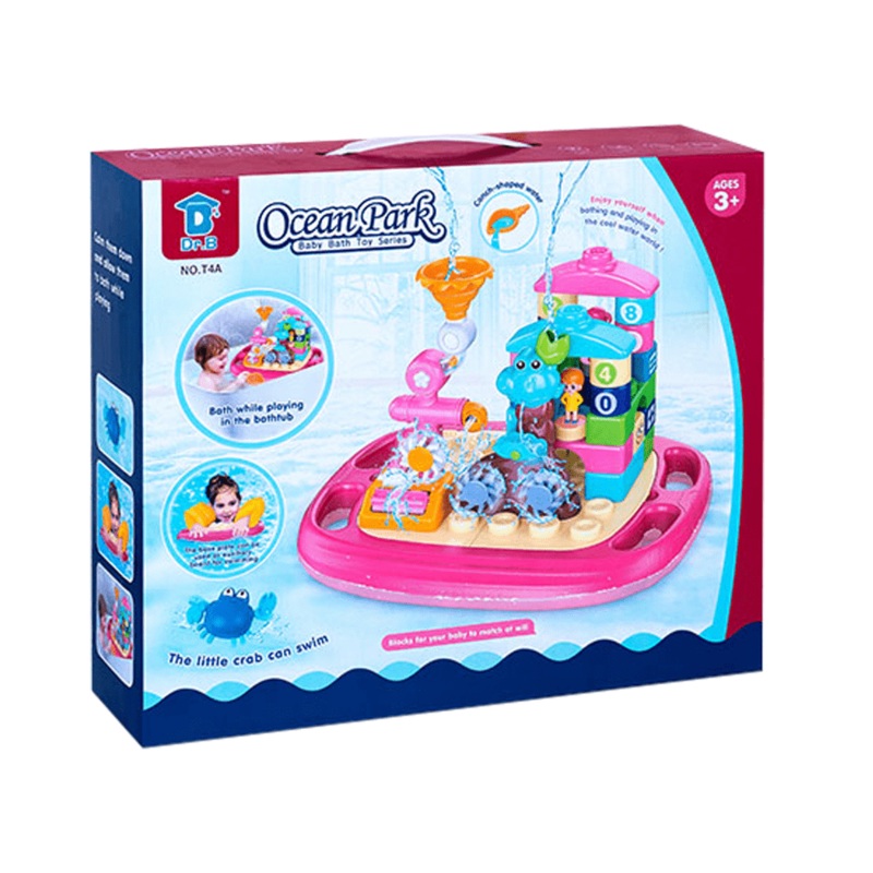 DR.B Ocean Park Baby Bath Toys Number Blocks