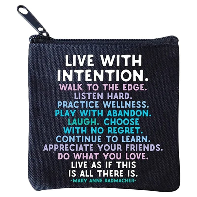 Quotable - Live With Intention Mini Pouch