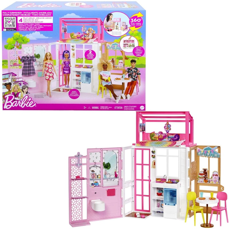 Barbie Dollhouse Fully Furnished 360 Small