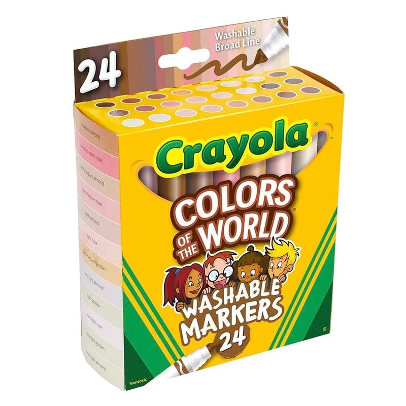 Crayola - Colors Of The World Washable Markers - Skin Tone - 24pcs