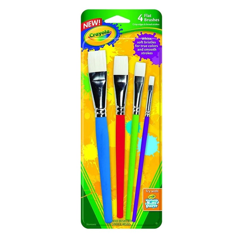 Crayola - Flat Brush Set - Pack of 4