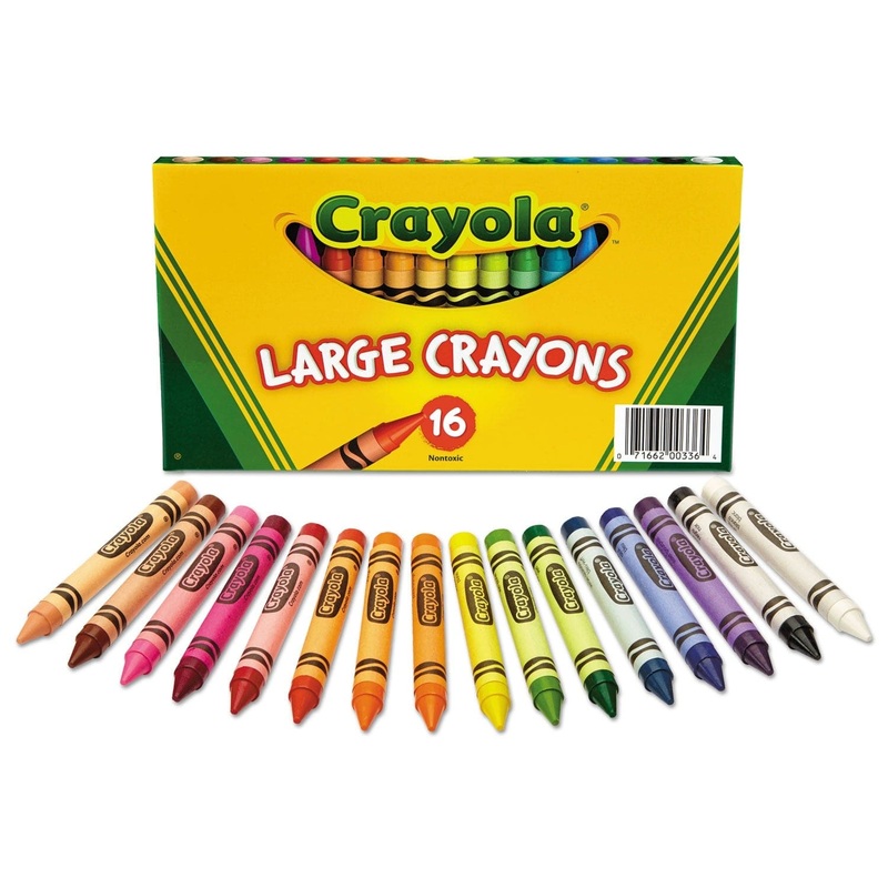 Crayola Large Crayons 16pc - Lift Lid Box