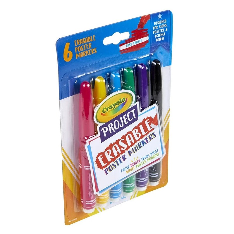 Crayola - Project Erasable Poster Markers 6pcs