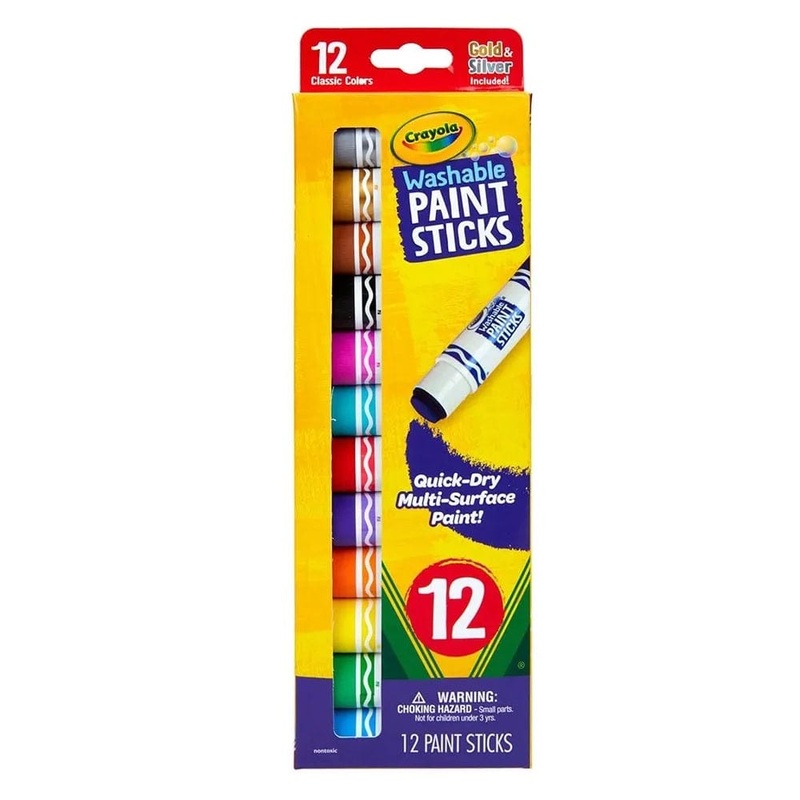 Crayola - Quick Dry Washable Paint Sticks 12pcs