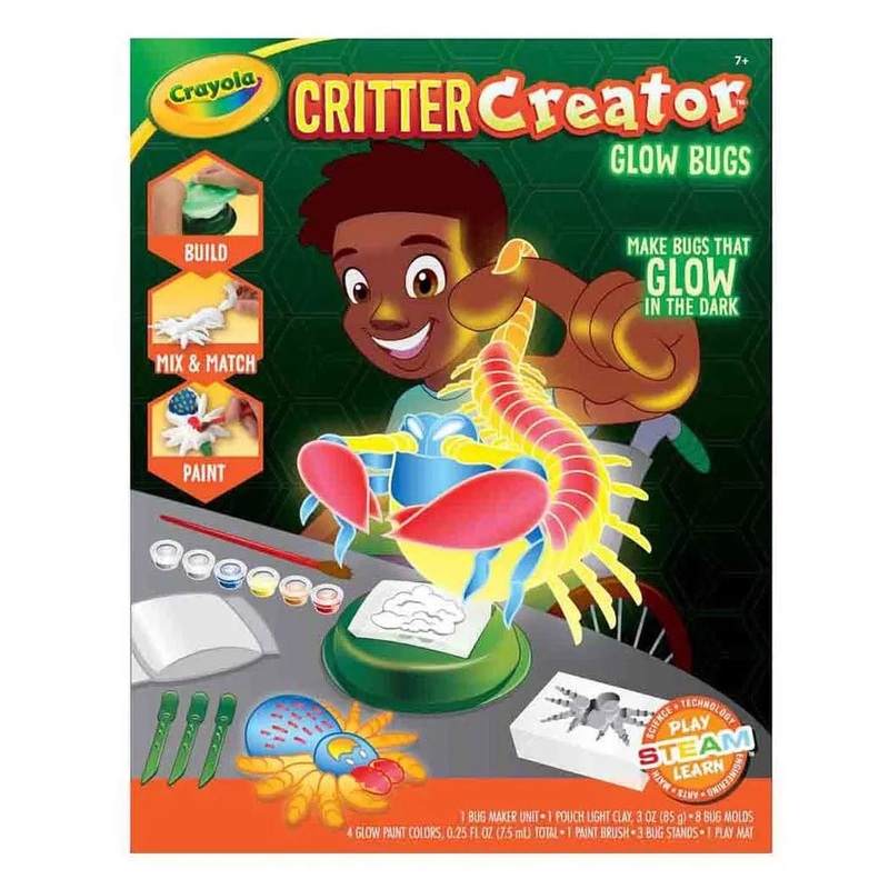 Crayola - Critter Creator Glow in The Dark Clay Art Kit W/ Paint
