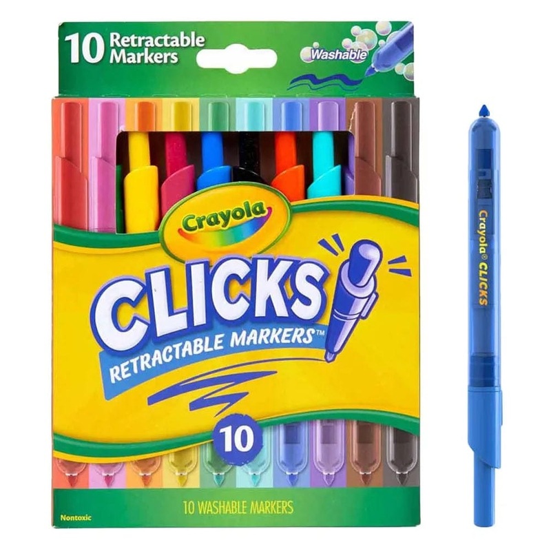 Crayola - Super Clicks Retractable Markers - 10pcs