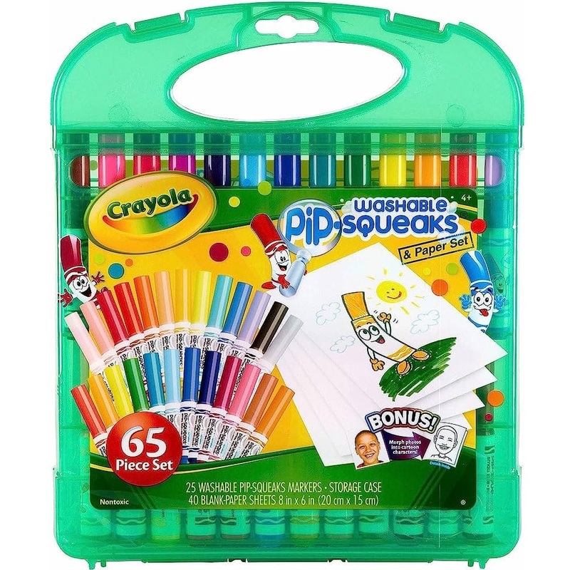 Crayola - Washable Pip Squeaks & Paper 65 Piece Set