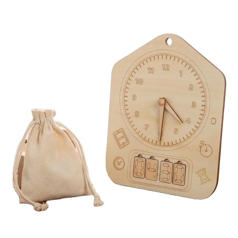 Woody Buddy - Learning Clock - Natural