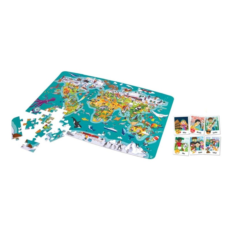 Hape 2-In-1 World Tour Puzzle And Game