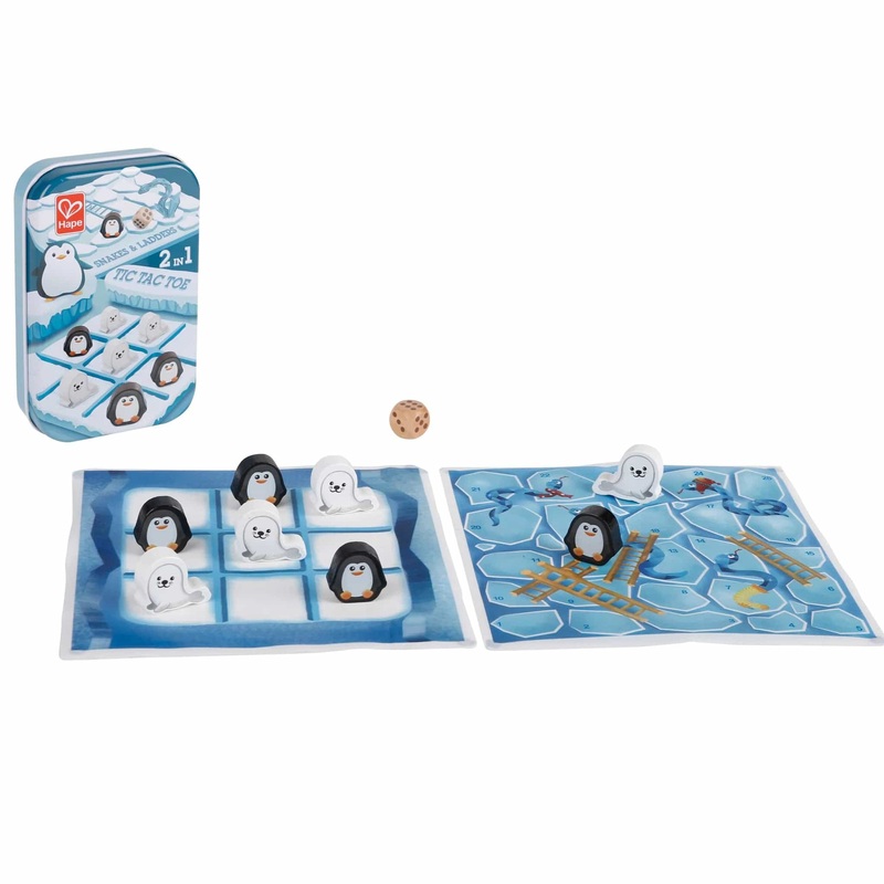 Hape 2 In1-Tic Tac Toe/ Snakes & Ladders