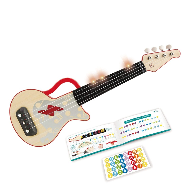 Hape Learn with Lights Ukulele - Red