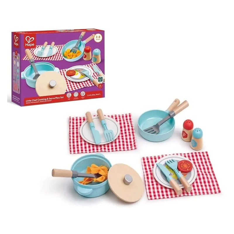 Hape Little Chef Cooking & Serve Play Set