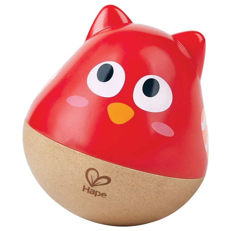 Hape Owl Musical Wobbler / Red