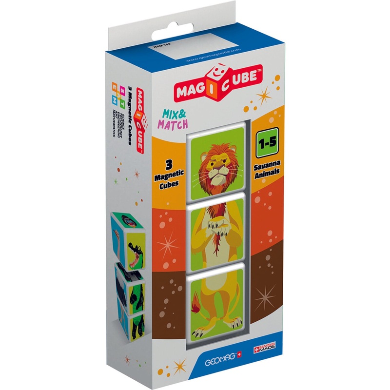 Geomag Magicube Mix & Match Savanna Animals 3 pcs