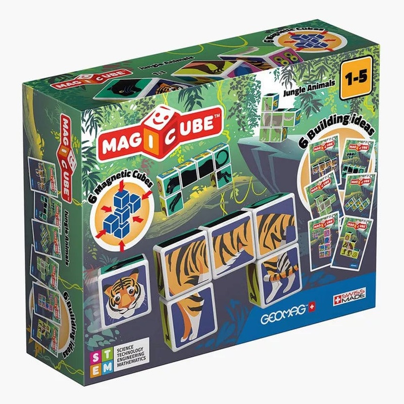 Geomag Magicube Printed Jungle Animals + Cards 9 pcs