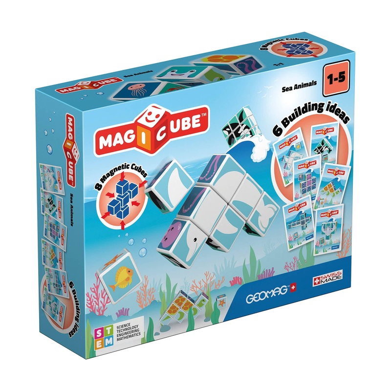 Geomag Magicube Printed Sea Animals + Cards 11 pcs