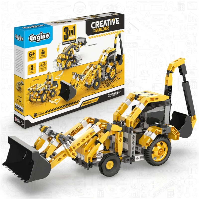 Engino Creative Builder Backhoe Loader Machinery Set