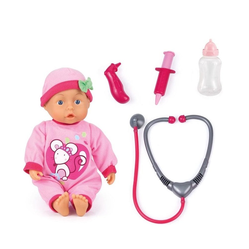 Bayer 33cm Doctor Set Doll with 24 Baby Sounds