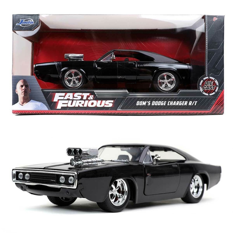 Jada - Fast&Furious Build+Collect Charger 1:24 W/ Figurine Dominic Toretto