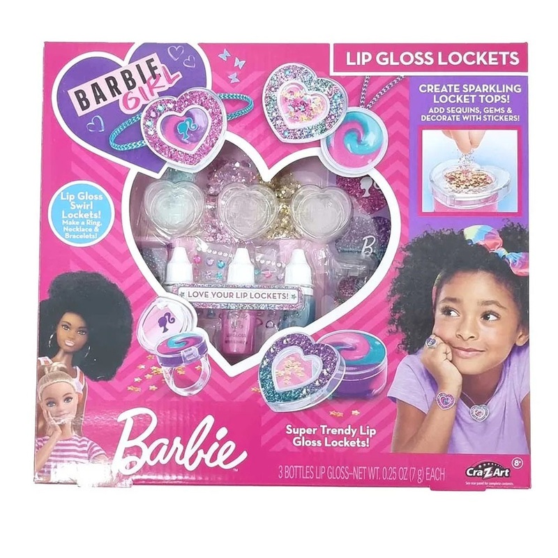 Barbie Sparkling Sweet Heart Lip Gloss Lockets