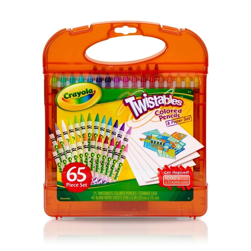 Crayola Twistables Colored Pencils & Paper, 65 Pc Set