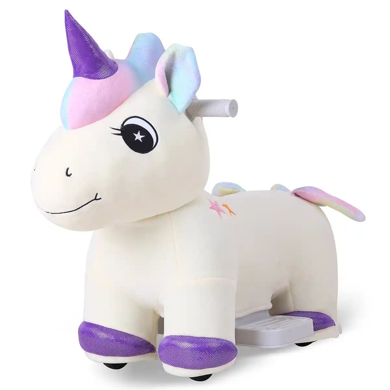 Spartan Unicorn 6V Plush  Electric Ride On