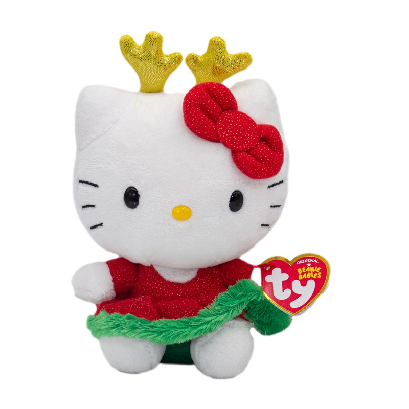 Ty Beanie Baby: Hello Kitty the Cat | Christmas Reindeer
